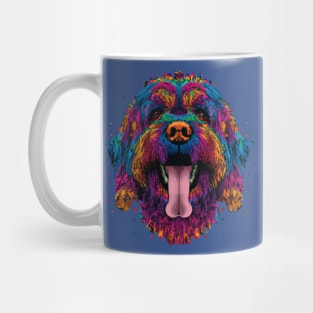 Cute Barbet Dog Stencil Mug